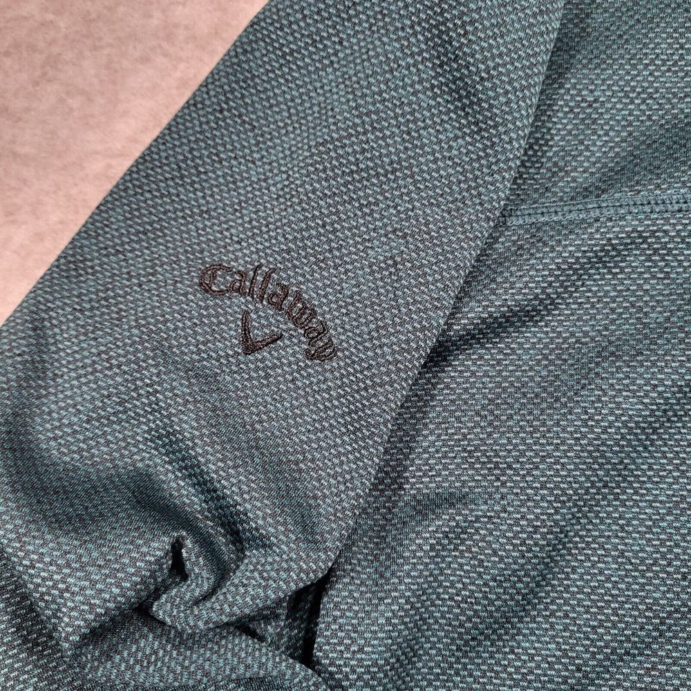 Callaway Mens XL Green 1/4 Zip Long Sleeve Pullover With Pockets - Picture 4 of 10